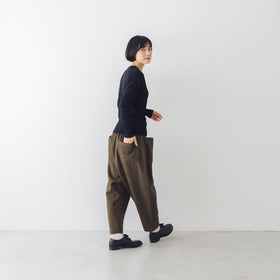 atelier naruse ブリティッシュウールツイード ワイドルーズパンツ