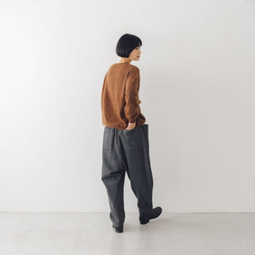 atelier naruse ブリティッシュウールツイード ワイドルーズパンツ