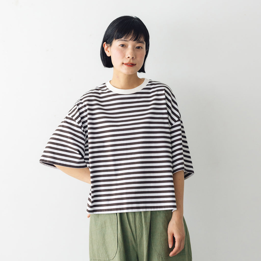 atelier naruse コットンボーダーカットソー（半袖）