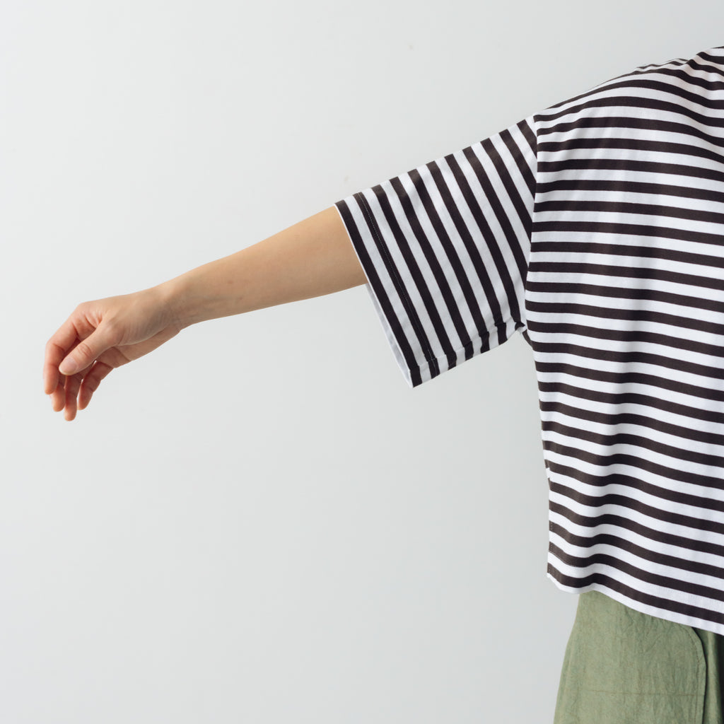 atelier naruse コットンボーダーカットソー（半袖）