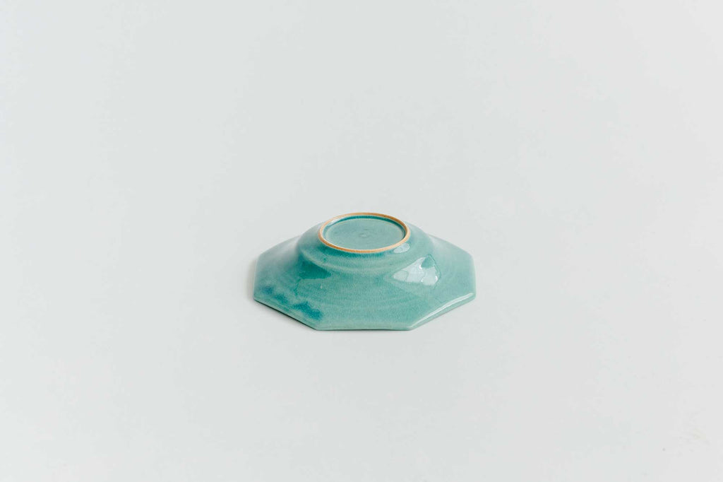 Awabi ware 八角中深皿