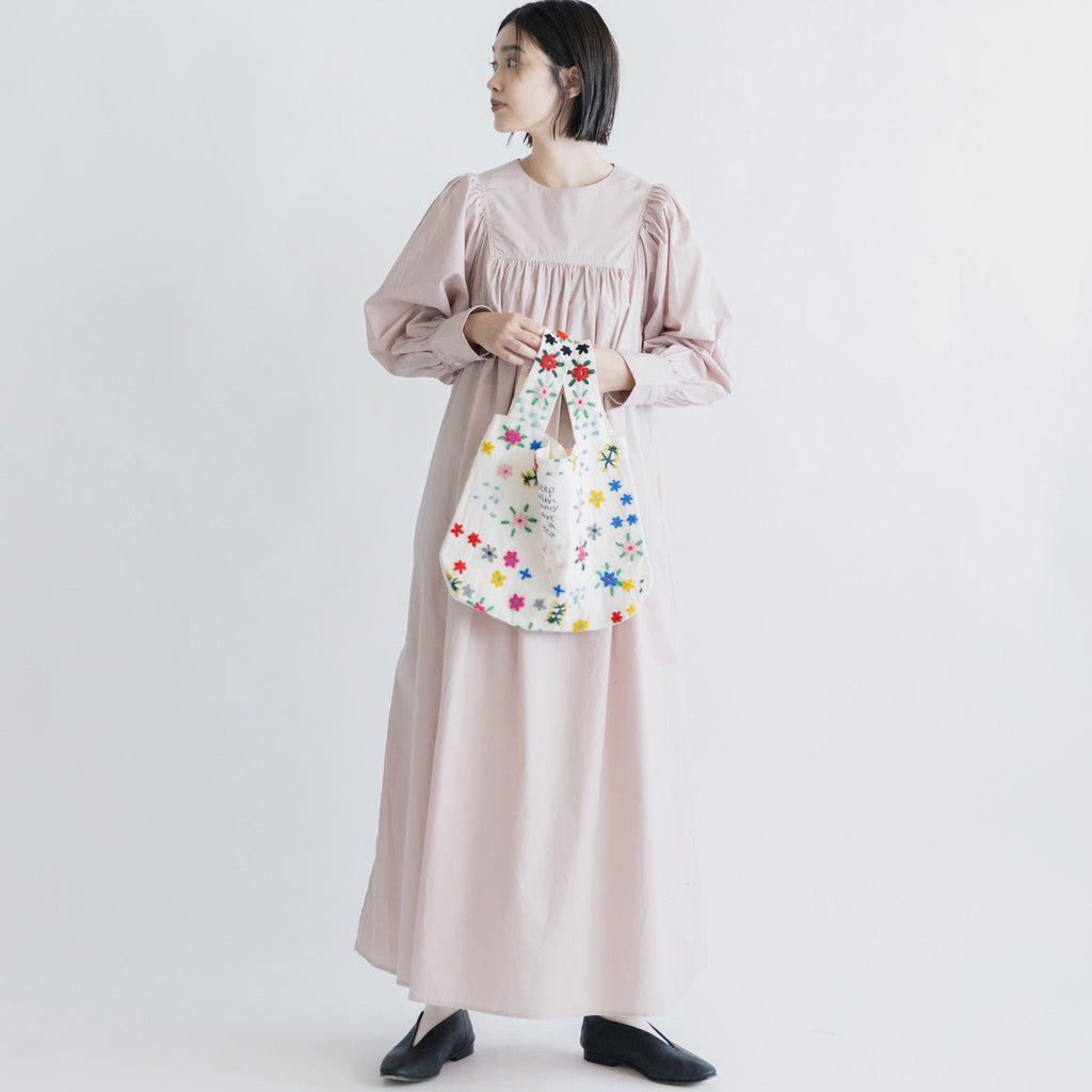 pot and tea 毛糸刺繍バッグ
