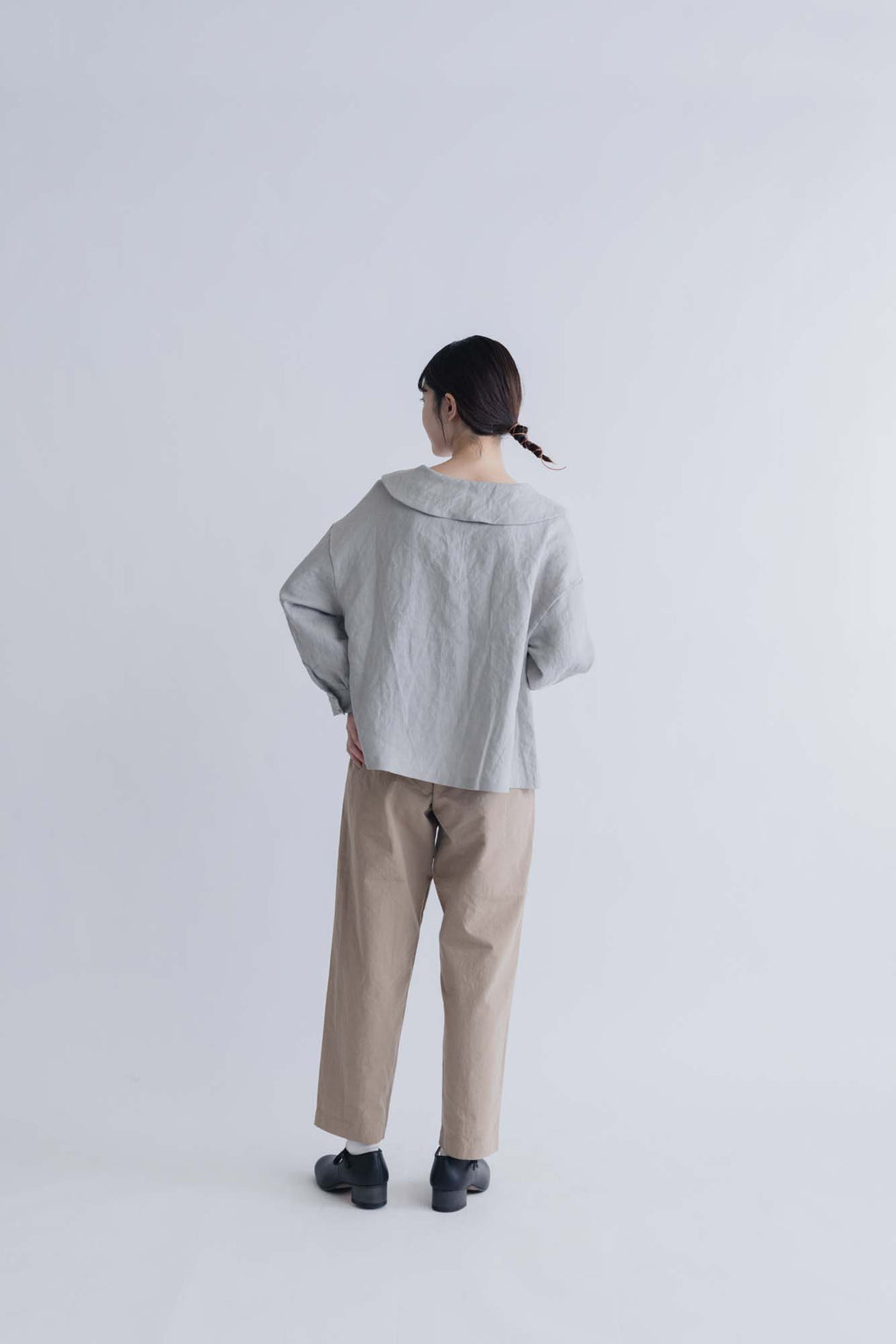 pot and tea ビッグカラーブラウス