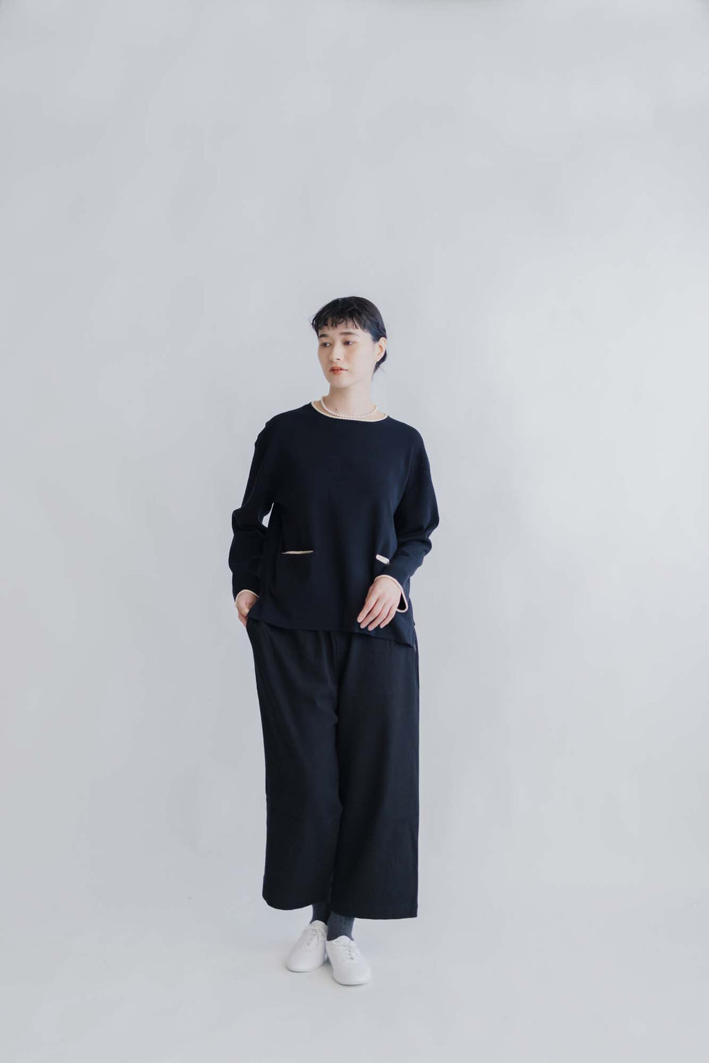 pot and tea 度詰ニットプルオーバー