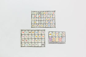山元かえ 型染め ABC表